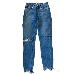 PAIGE Blue Distressed Women's Jeans
